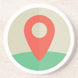 En Grès Dessous de verre de l'emplacement de la carte :