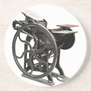 En Grès dessous de verre de machine letterpress