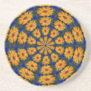 En Grès Dessous de verre de marguerite orange africaine