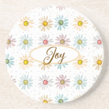 Dessous de verre de marguerite personnalisé
