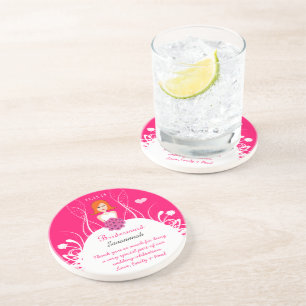En Grès Dessous de verre de Mariage de Red Head Bridesmaid