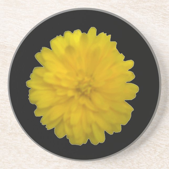 En Grès Dessous de verre de Marigold jaune (Devant)