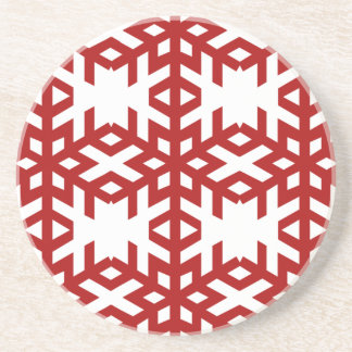 En Grès Dessous de verre de Noël de Red Snowflakes