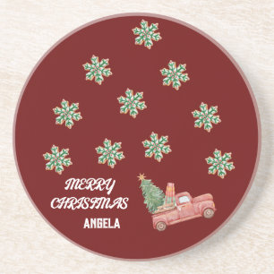 En Grès Dessous de verre de Noël de Snowflake