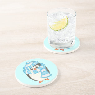 En Grès Dessous de verre de pingouin