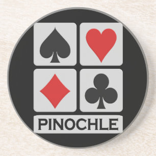 En Grès Dessous de verre de Pinochle