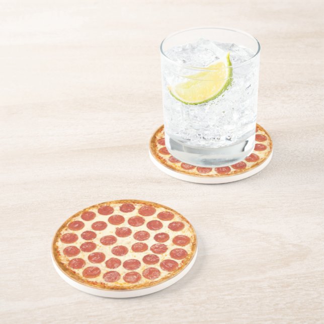 En Grès Dessous de verre de pizza (Côté)