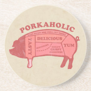 En Grès Dessous de verre de Porkaholic