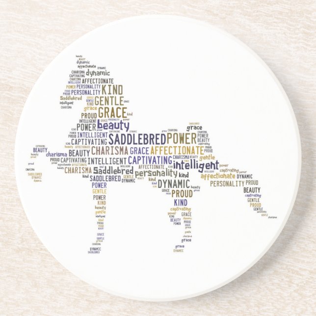 En Grès Dessous de verre de Saddlebred (Devant)