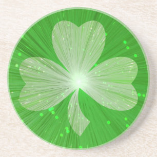 En Grès Dessous de verre de shamrock
