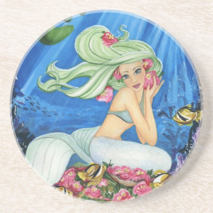 En Grès Dessous de verre de sirène