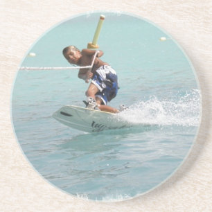 En Grès Dessous de verre de tour de Wakeboarding