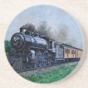 En Grès Dessous de verre de train de vapeur