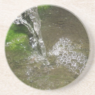 En Grès Dessous de verre d'eau bouillonnants à cascade