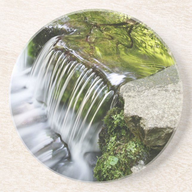 En Grès dessous de verre d'écoulements d'eau (Devant)