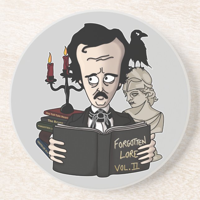 En Grès Dessous de verre d'Edgar Allan Poe (Devant)