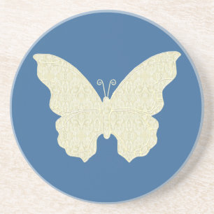 En Grès Dessous de verre dentelle papillon