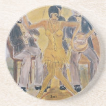 Dessous de verre des Années folles/Sarr