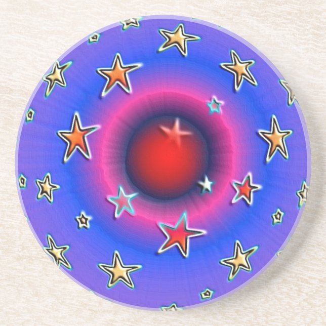 En Grès Dessous de verre des étoiles (Devant)