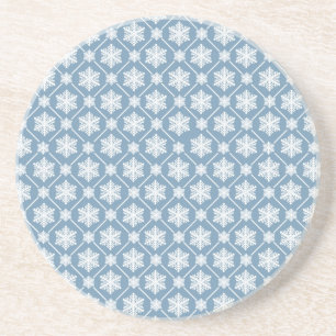 En Grès Dessous de verre des flocons de neige