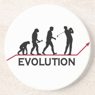 En Grès Dessous de verre d'évolution de golf