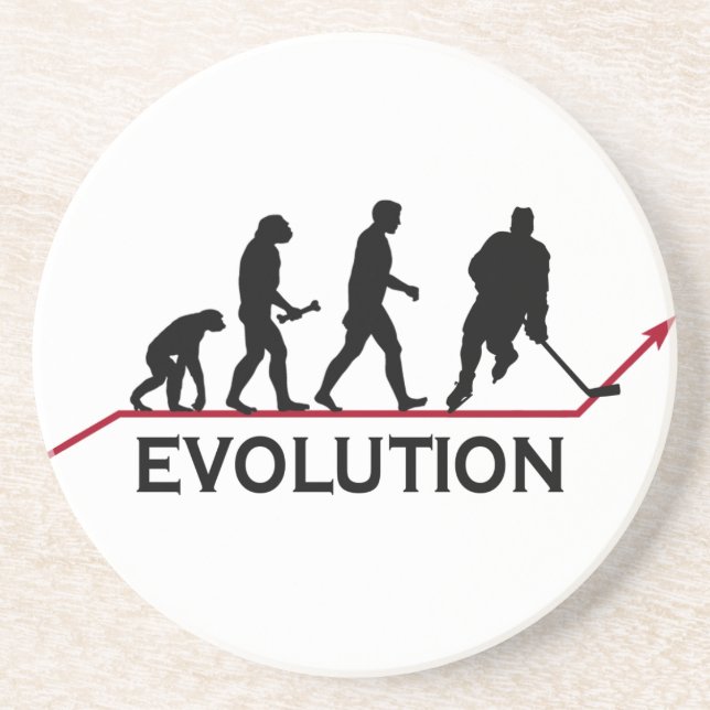 En Grès Dessous de verre d'évolution d'hockey (Devant)