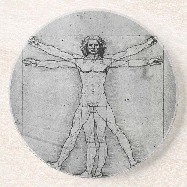 En Grès Dessous de verre d'homme de Vitruvian (Devant)