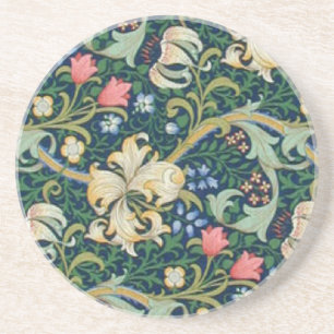 En Grès Dessous de verre d'or de lis