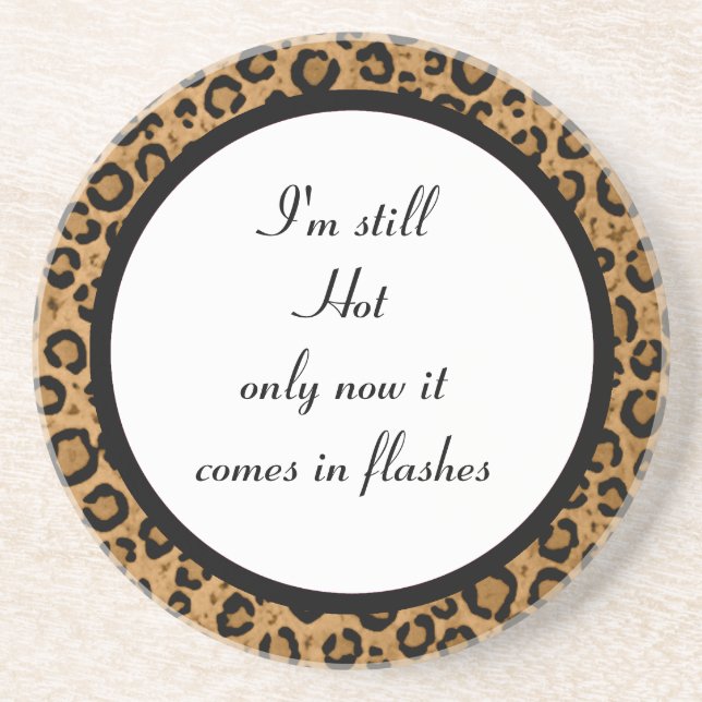 En Grès Dessous de verre drôles de léopard (Devant)