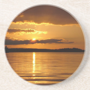 En Grès Dessous de verre du coucher de soleil de Konnevesi