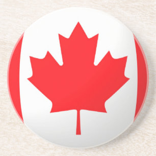 En Grès Dessous de verre du drapeau du Canada