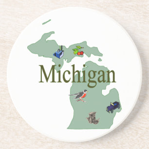 En Grès Dessous de verre du Michigan