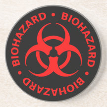 Dessous de verre du symbole de risque biologique r