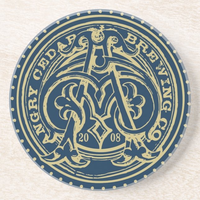 En Grès Dessous de verre fâchés de cèdre (Devant)