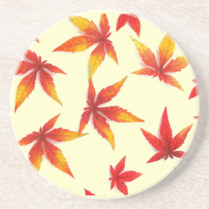 En Grès Dessous de verre Feuilles d'automne
