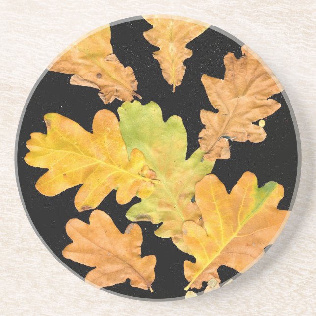 En Grès Dessous de verre Feuilles d'automne (Devant)