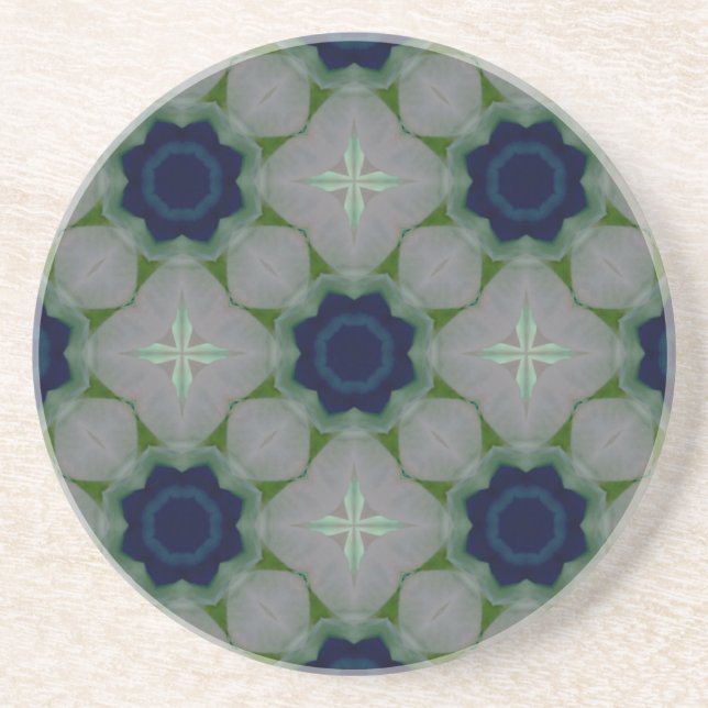 En Grès Dessous de verre Fleurs Bleues (Devant)