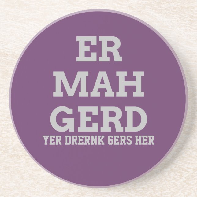 En Grès Dessous de verre gris Ermahgerd (Devant)
