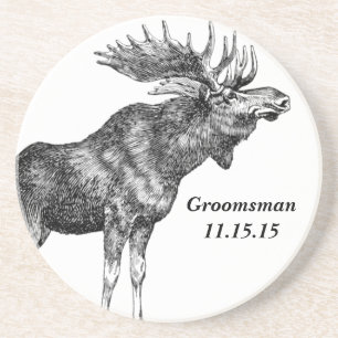 En Grès Dessous de verre Groomsman Vintage Buck