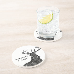 En Grès Dessous de verre Groomsman Vintage Buck