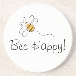 En Grès Dessous de verre heureux d'abeille