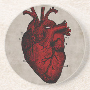 En Grès Dessous de verre humains de coeur