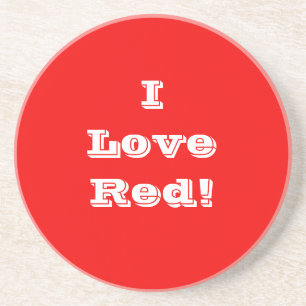 En Grès Dessous de verre I Love Red