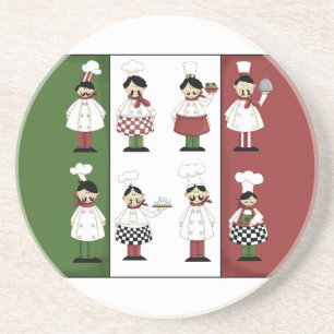 En Grès Dessous de verre italiens de chefs