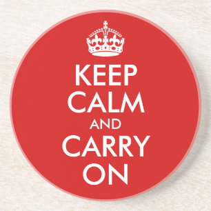 En Grès Dessous de verre Keep Calm and Carry On