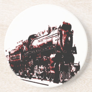 En Grès Dessous de verre Locomotive à vapeur
