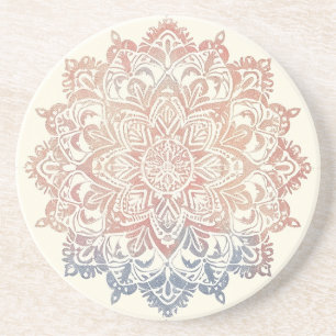 En Grès Dessous de verre Mandala Sandstone
