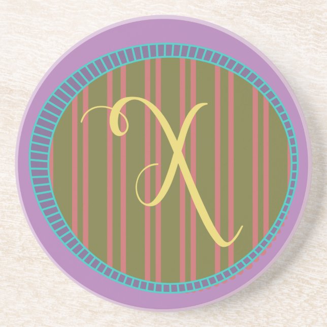 En Grès Dessous de verre Monogram X Sandstone (Devant)