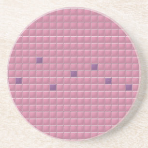 En Grès Dessous de verre - Mosaïque Carré rose