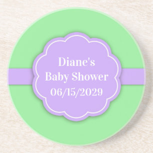 En Grès Dessous de verre neutres du baby shower